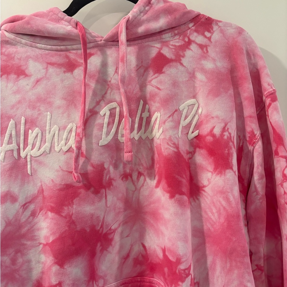 Alpha Delta Pi ADPi Pink Tie-Dye Hoodie